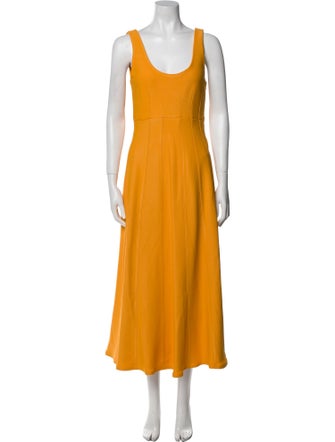 Tibi Scoop Neck Long Dress