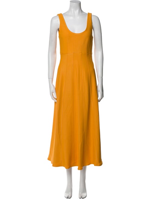 Tibi Scoop Neck Long Dress