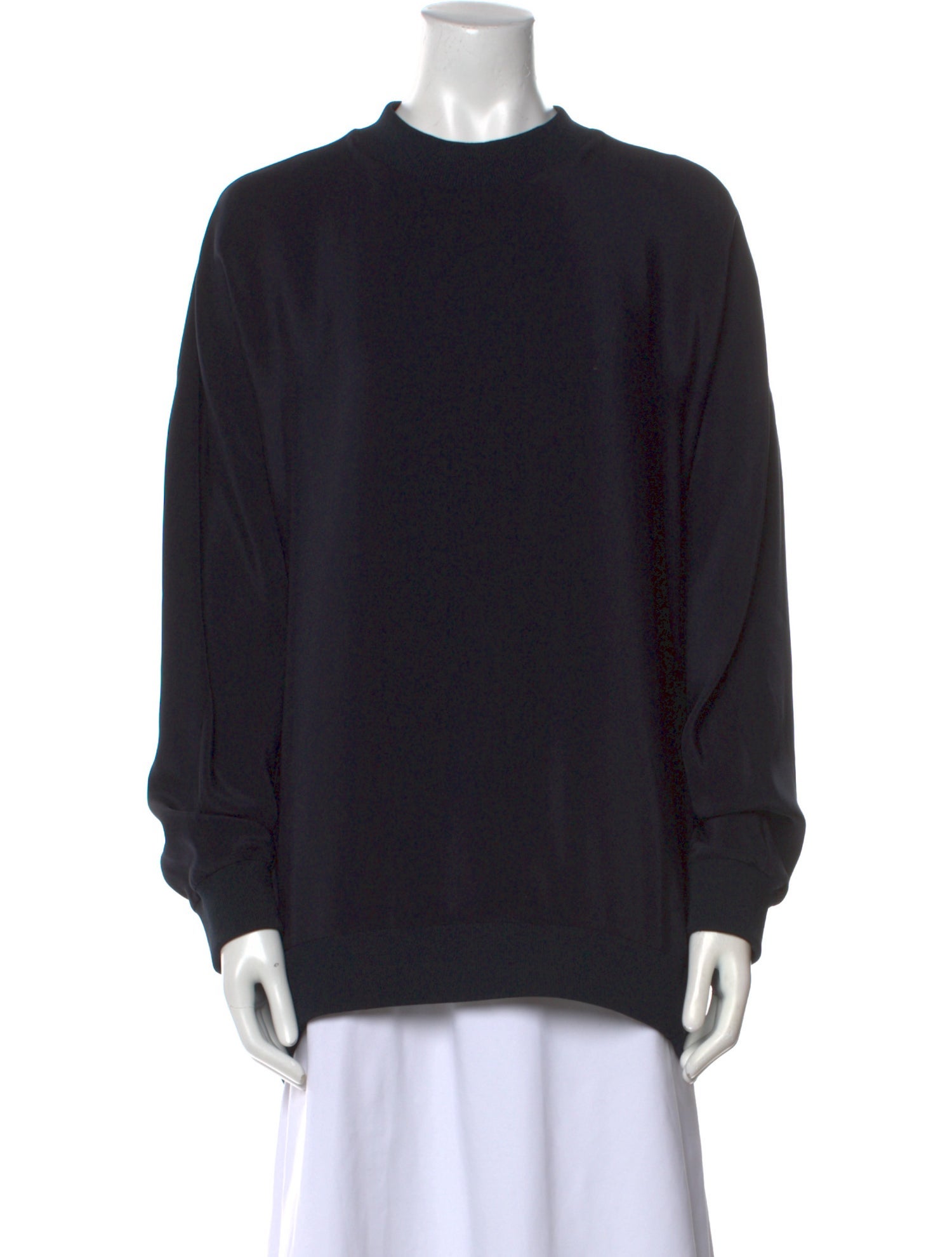 Tibi Silk Crew Neck Sweatshirt