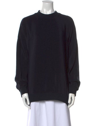 Tibi Silk Crew Neck Sweatshirt