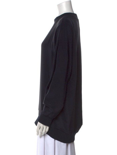 Tibi Silk Crew Neck Sweatshirt