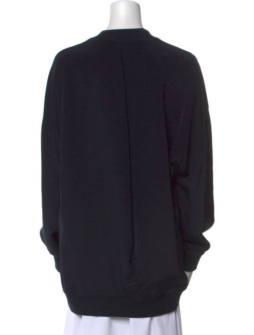 Tibi Silk Crew Neck Sweatshirt