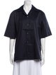 Tibi Short Sleeve Button-Up Top