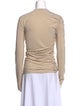 Tibi Crew Neck Long Sleeve Top
