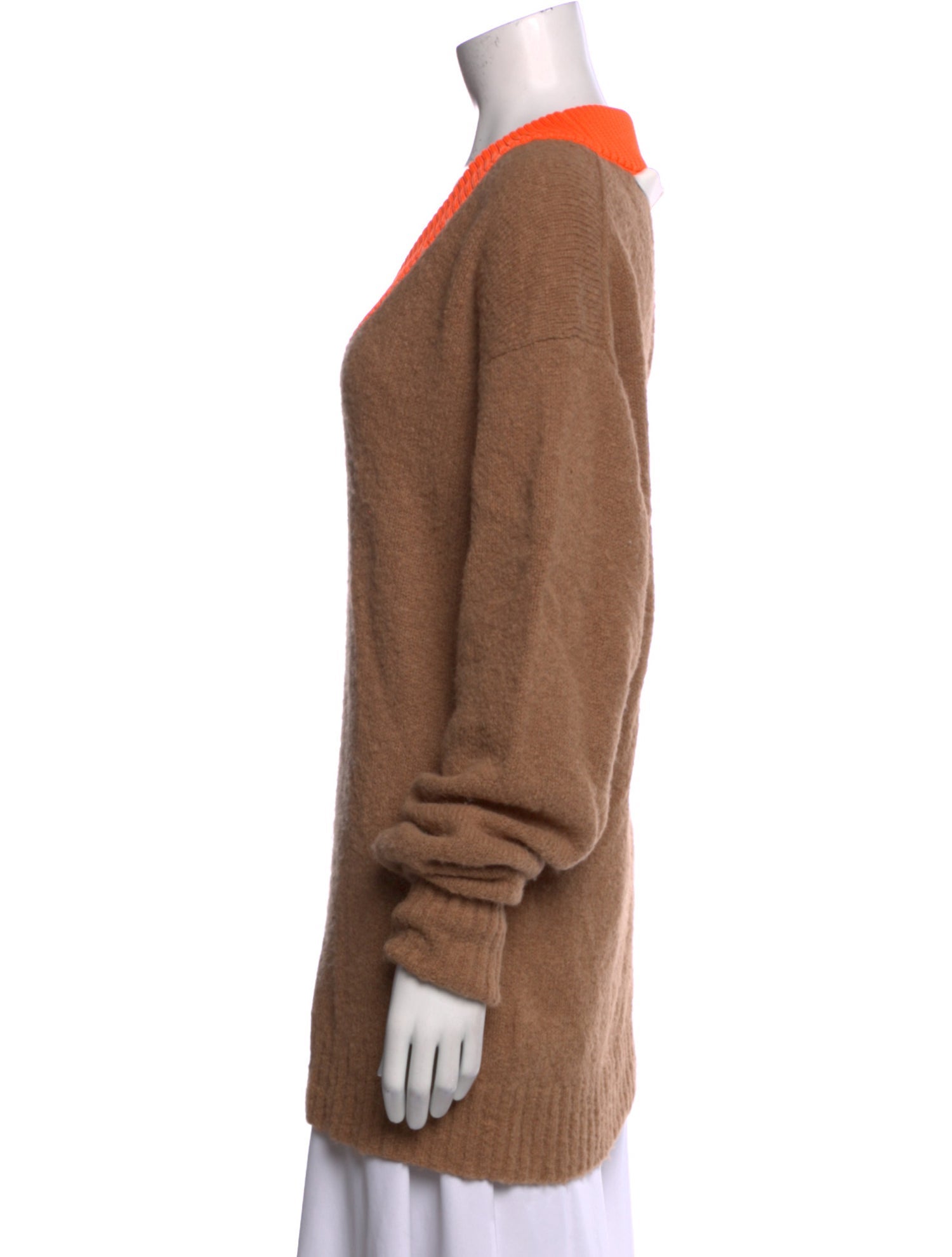 Tibi Alpaca V-Neck Sweater