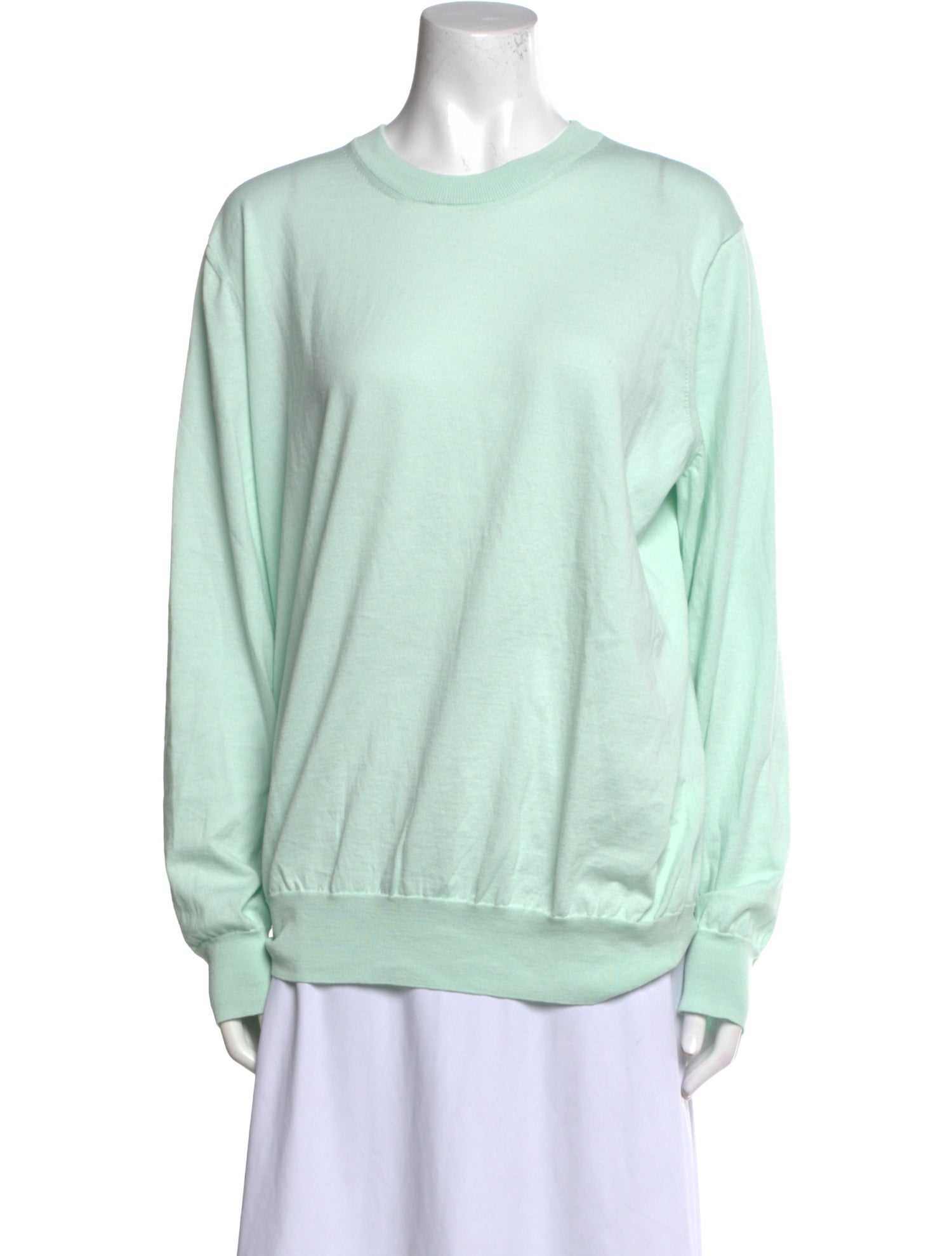 Tibi Crew Neck Long Sleeve Sweatshirt