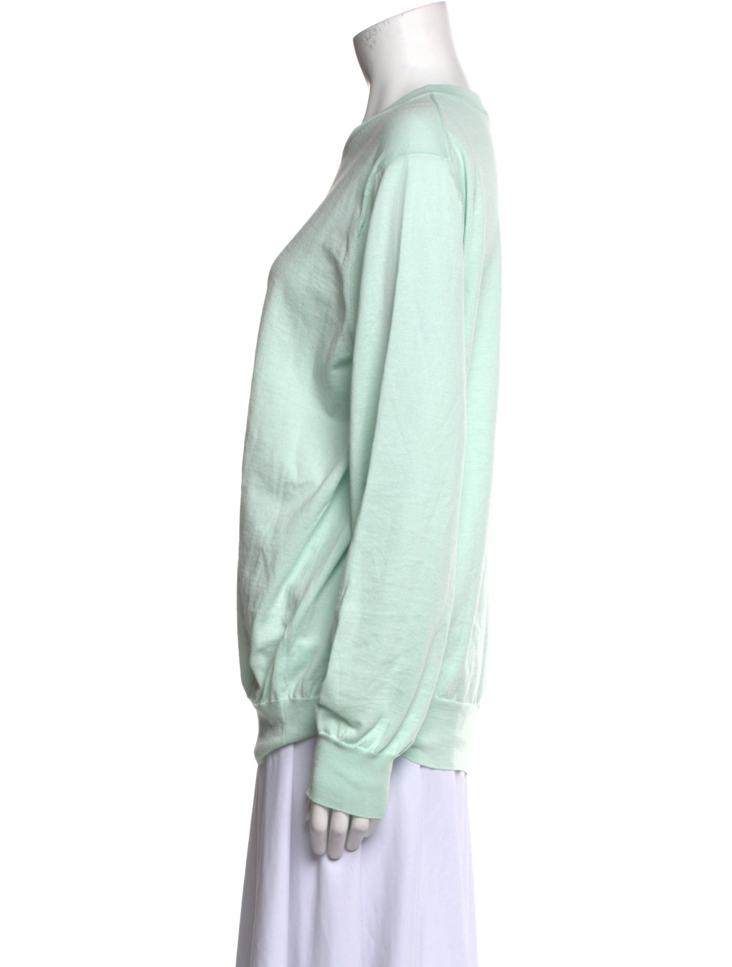 Tibi Crew Neck Long Sleeve Sweatshirt