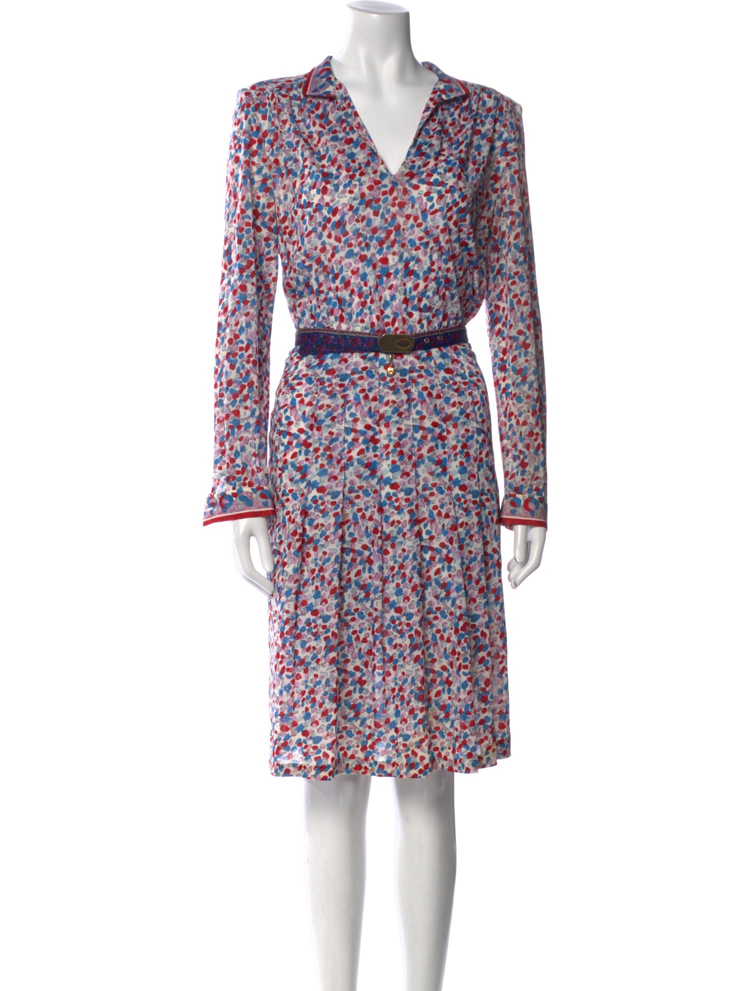 Tibi Floral Print Midi Length Dress