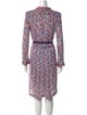 Tibi Floral Print Midi Length Dress