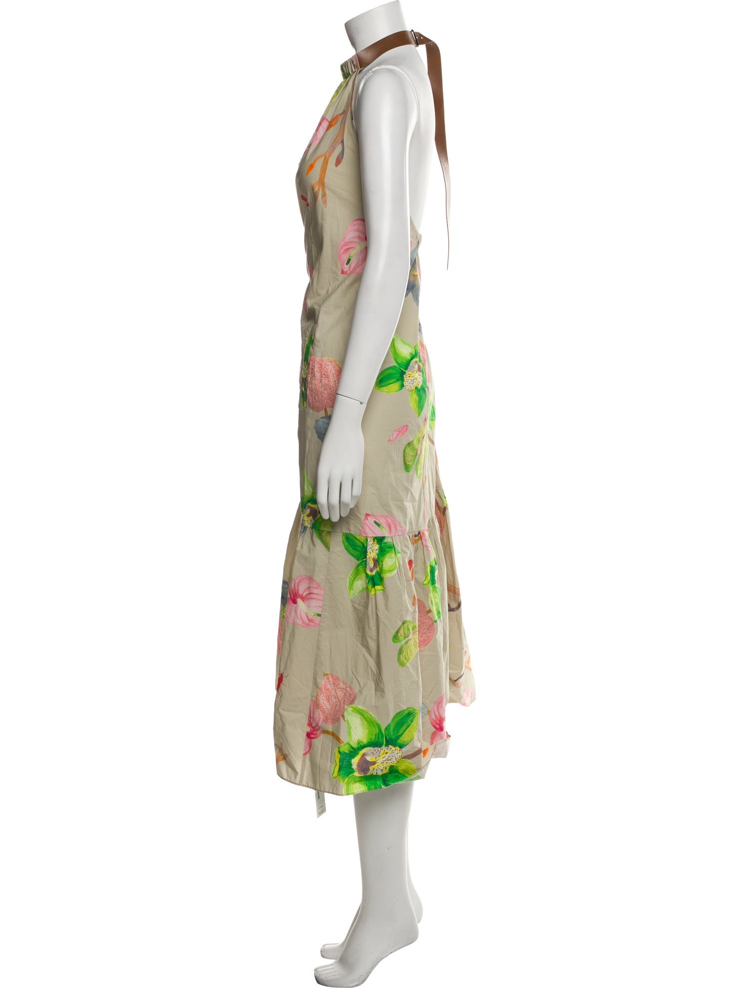 Tibi Floral Print Long Dress