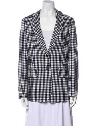 Tibi Plaid Print Blazer