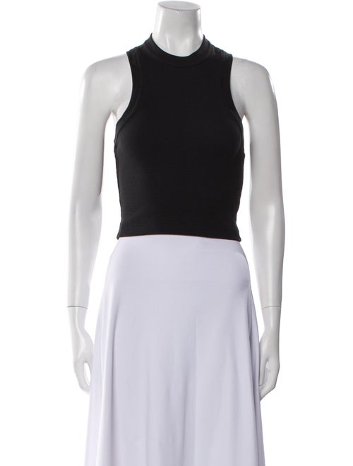 Tibi Crew Neck Sleeveless Crop Top