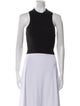 Tibi Crew Neck Sleeveless Crop Top