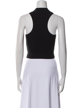 Tibi Crew Neck Sleeveless Crop Top