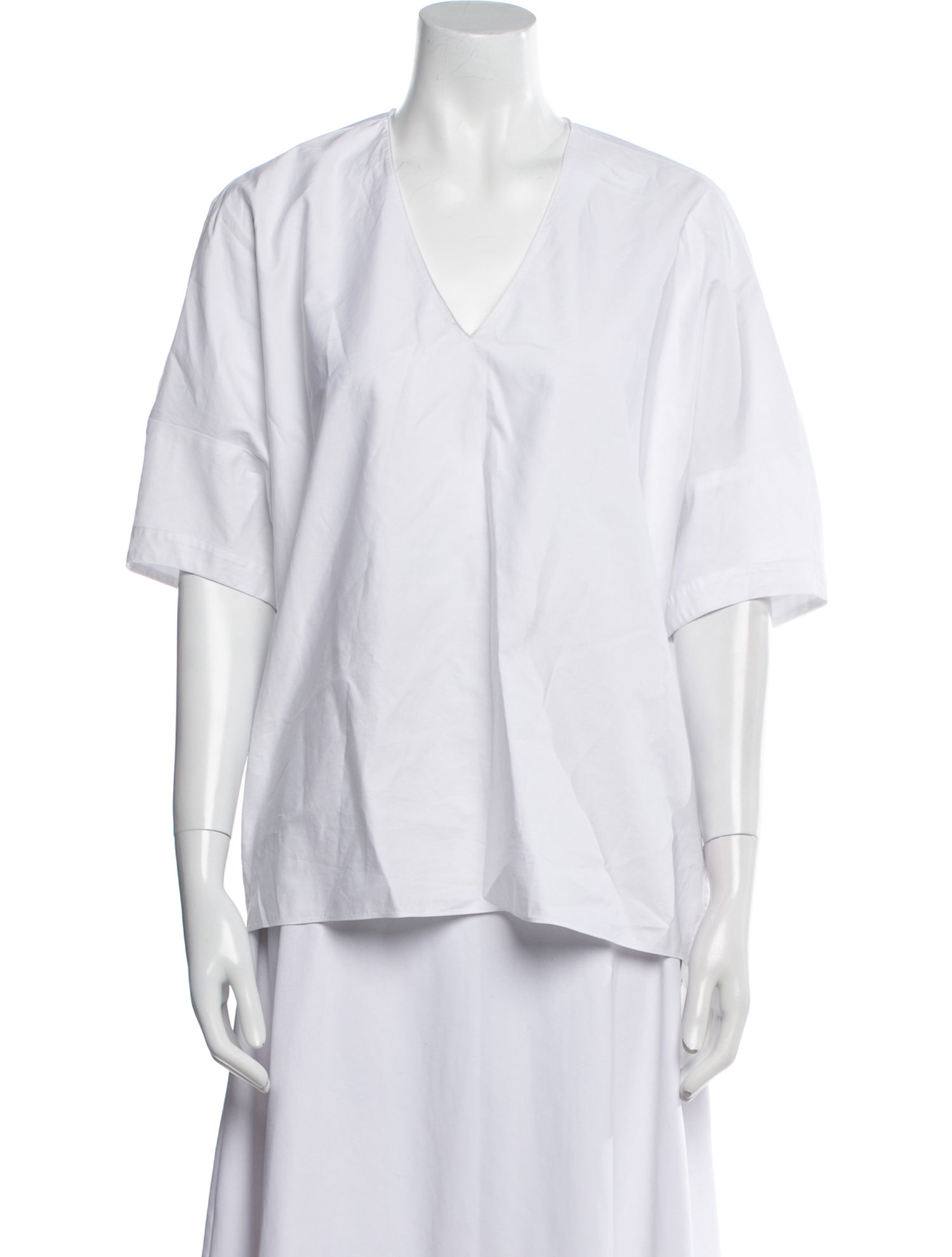 Tibi V-Neck Short Sleeve Blouse