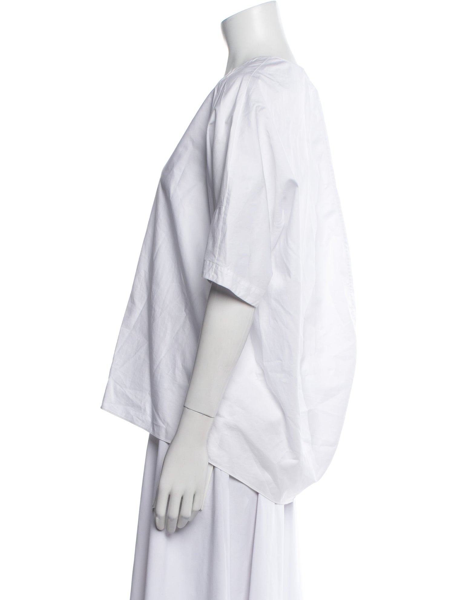 Tibi V-Neck Short Sleeve Blouse