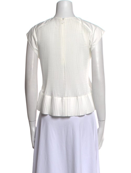 Tibi Striped Crew Neck Crop Top