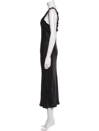 Tibi V-Neck Long Dress