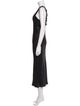 Tibi V-Neck Long Dress