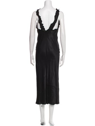 Tibi V-Neck Long Dress