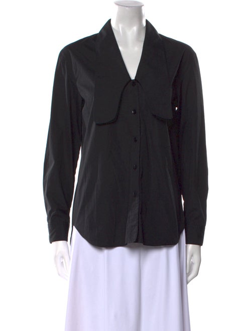 Tibi Long Sleeve Button-Up Top