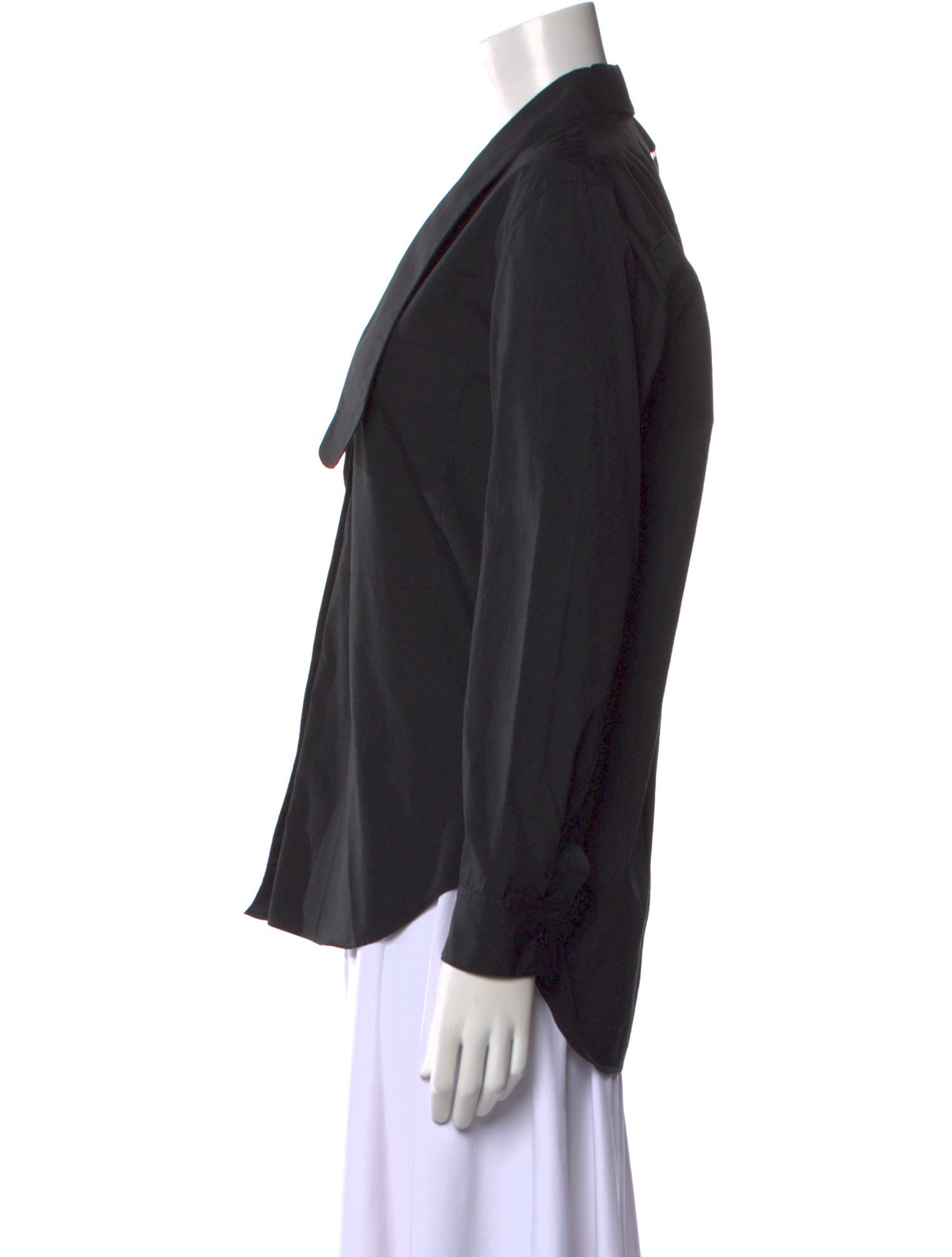 Tibi Long Sleeve Button-Up Top