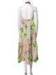 Tibi Floral Print Long Dress