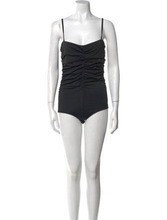 Tibi Square Neckline Sleeveless Bodysuit