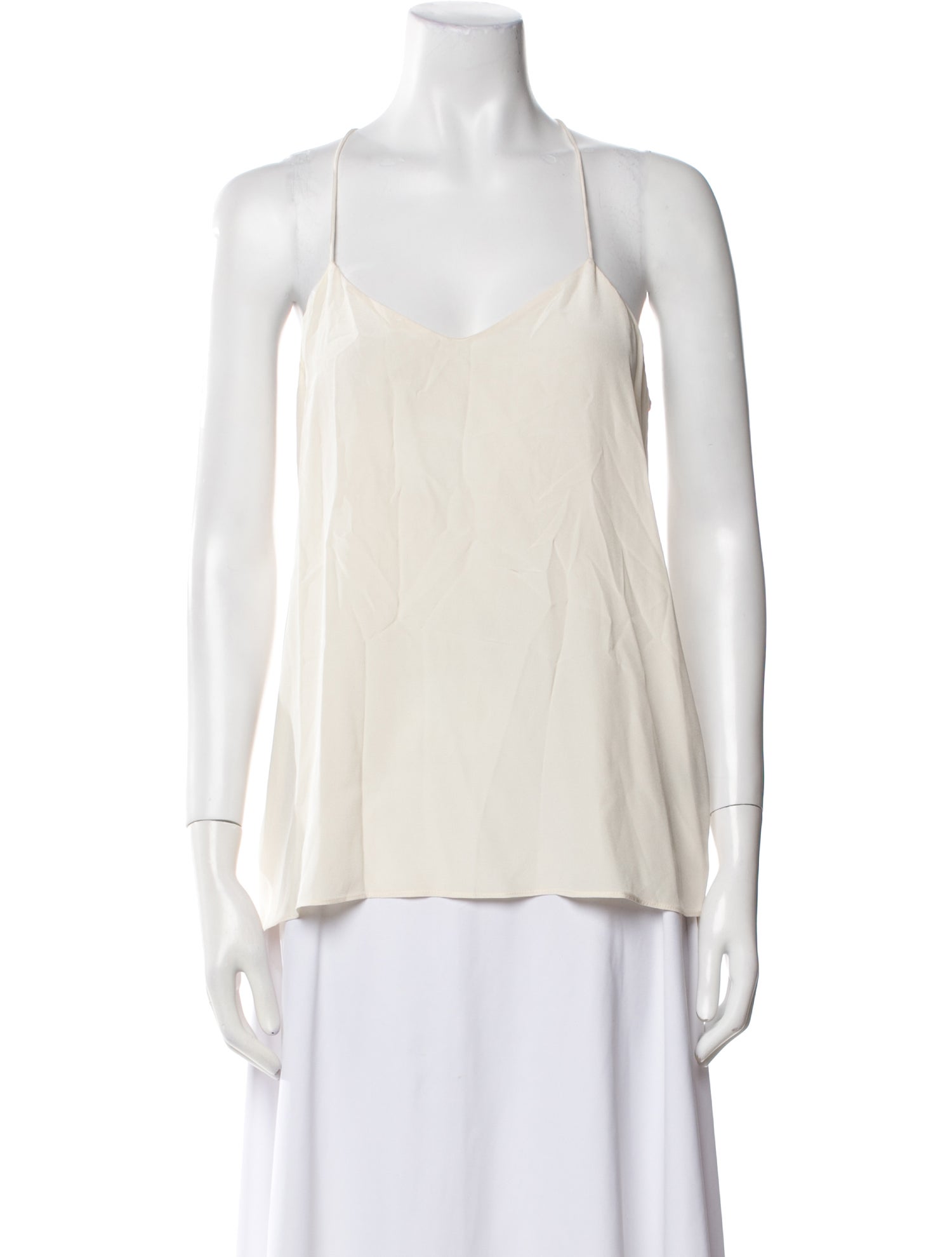 Tibi Silk V-Neck Top