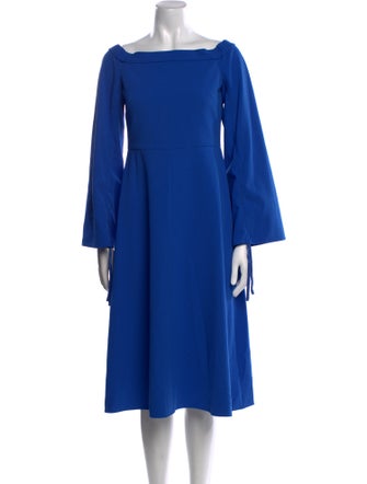 Tibi Square Neckline Midi Length Dress
