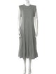 Tibi Crew Neck Long Dress