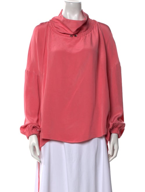 Tibi Silk Cowl Neck Blouse
