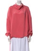 Tibi Silk Cowl Neck Blouse