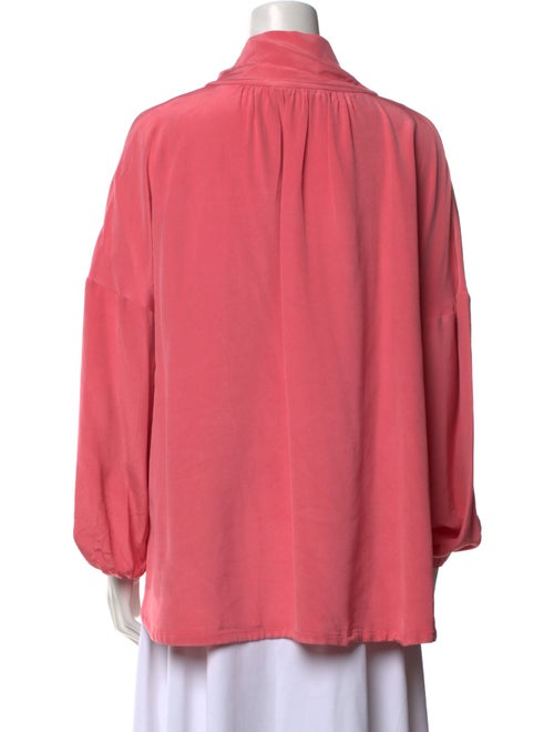 Tibi Silk Cowl Neck Blouse