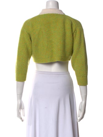 Tibi Merino Wool Mock Neck Crop Top