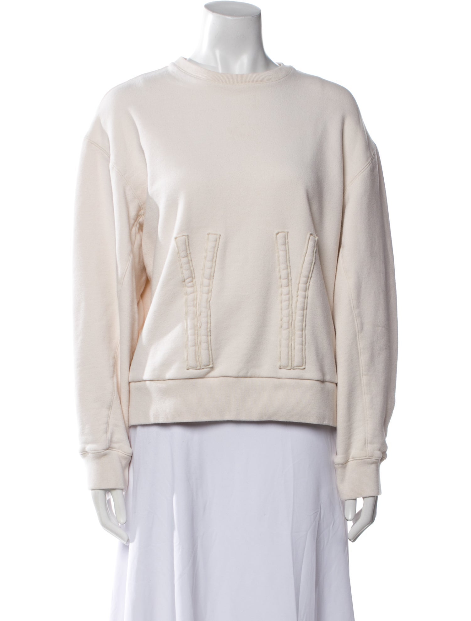 Tibi Crew Neck Long Sleeve Sweatshirt