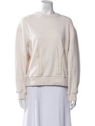 Tibi Crew Neck Long Sleeve Sweatshirt