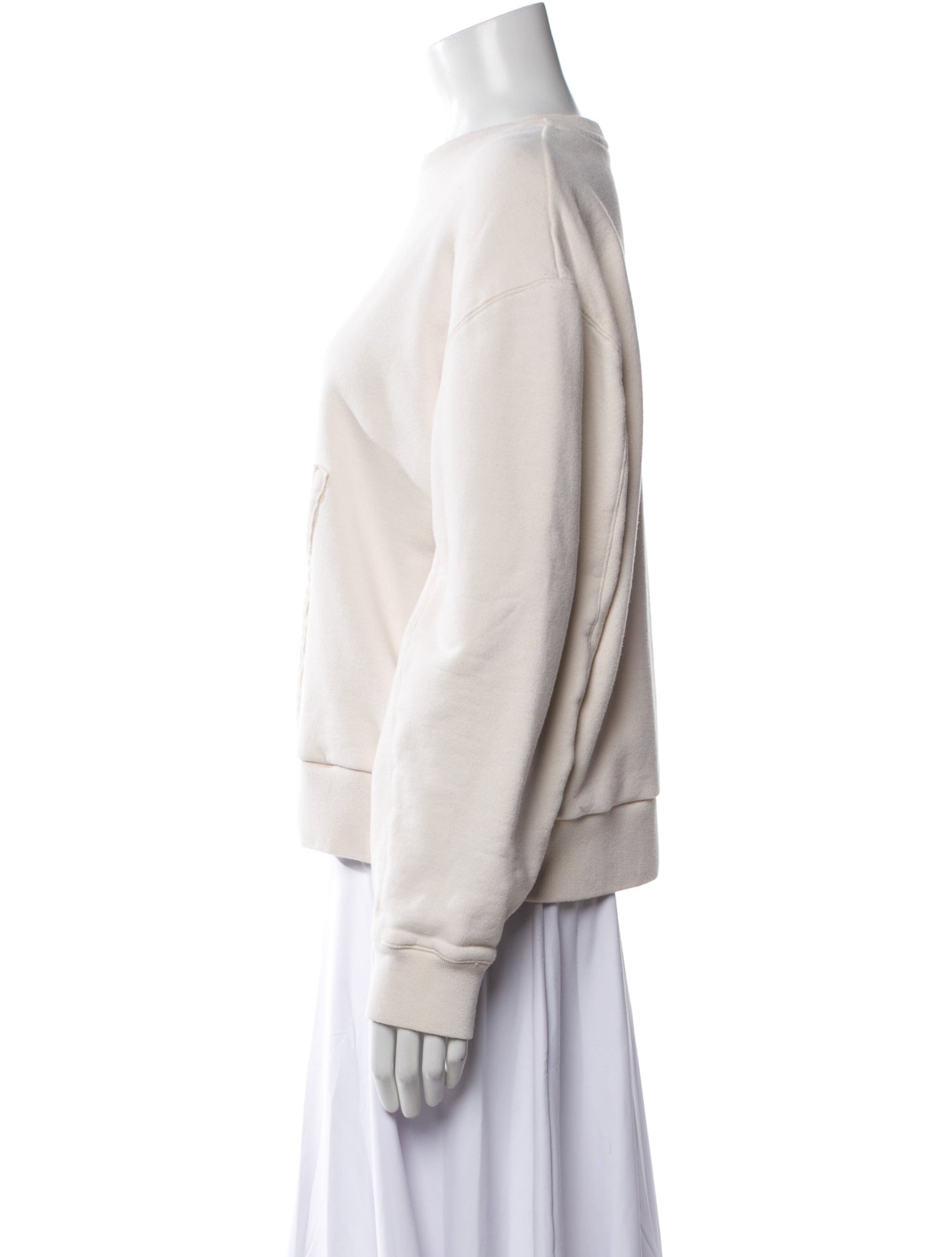 Tibi Crew Neck Long Sleeve Sweatshirt