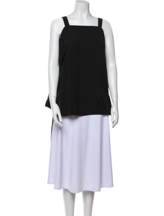 Tibi Silk Square Neckline Top