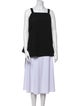Tibi Silk Square Neckline Top