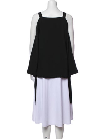 Tibi Silk Square Neckline Top