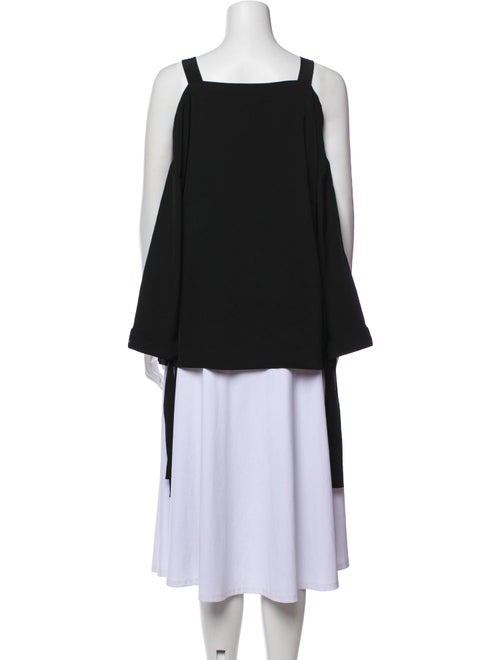 Tibi Silk Square Neckline Top