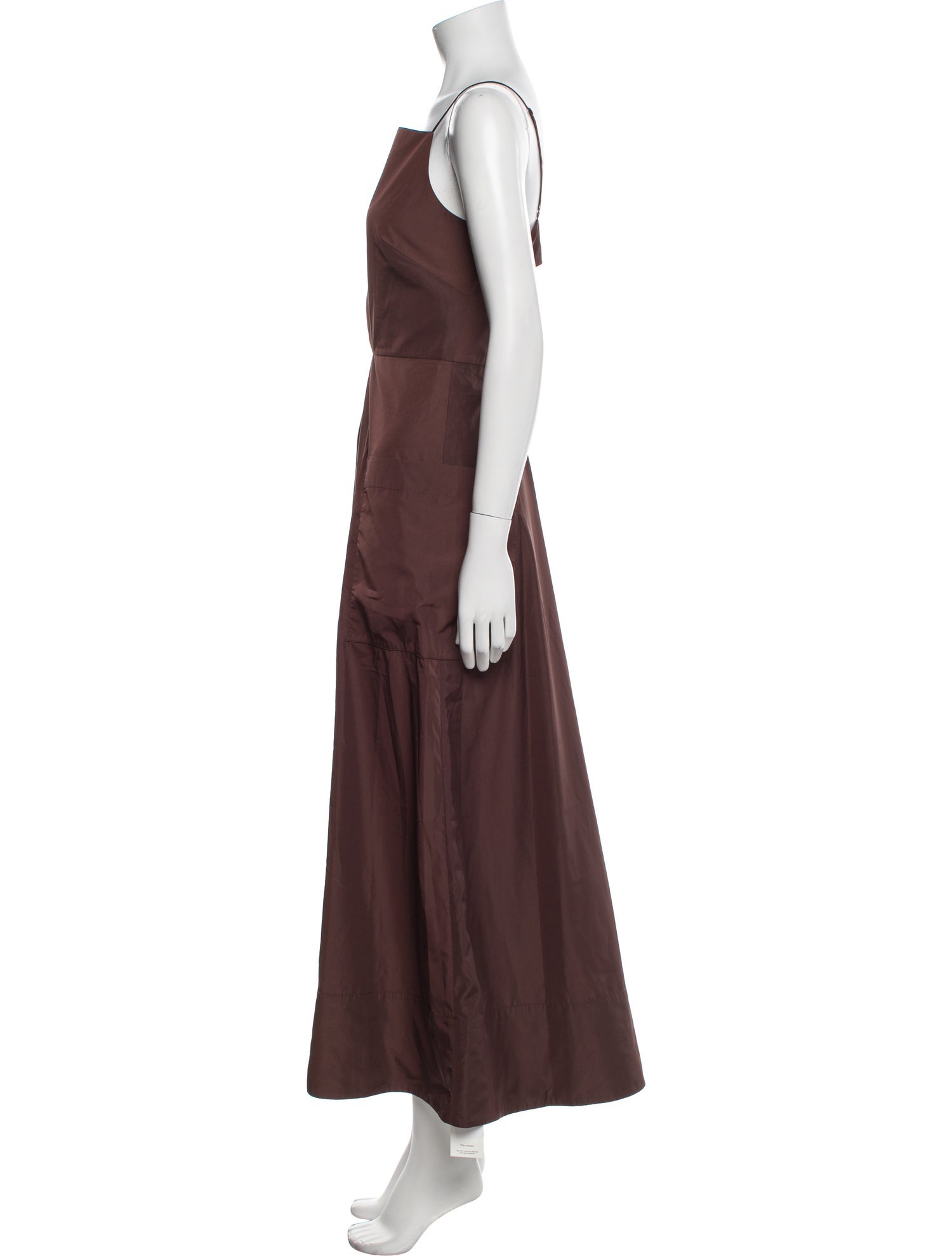 Tibi Square Neckline Long Dress
