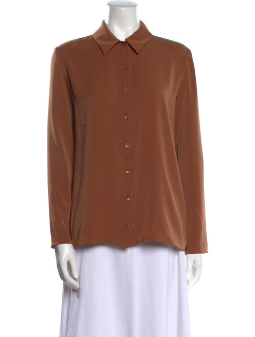Tibi Long Sleeve Button-Up Top