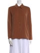 Tibi Long Sleeve Button-Up Top