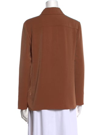 Tibi Long Sleeve Button-Up Top
