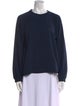 Tibi Crew Neck Long Sleeve Sweatshirt