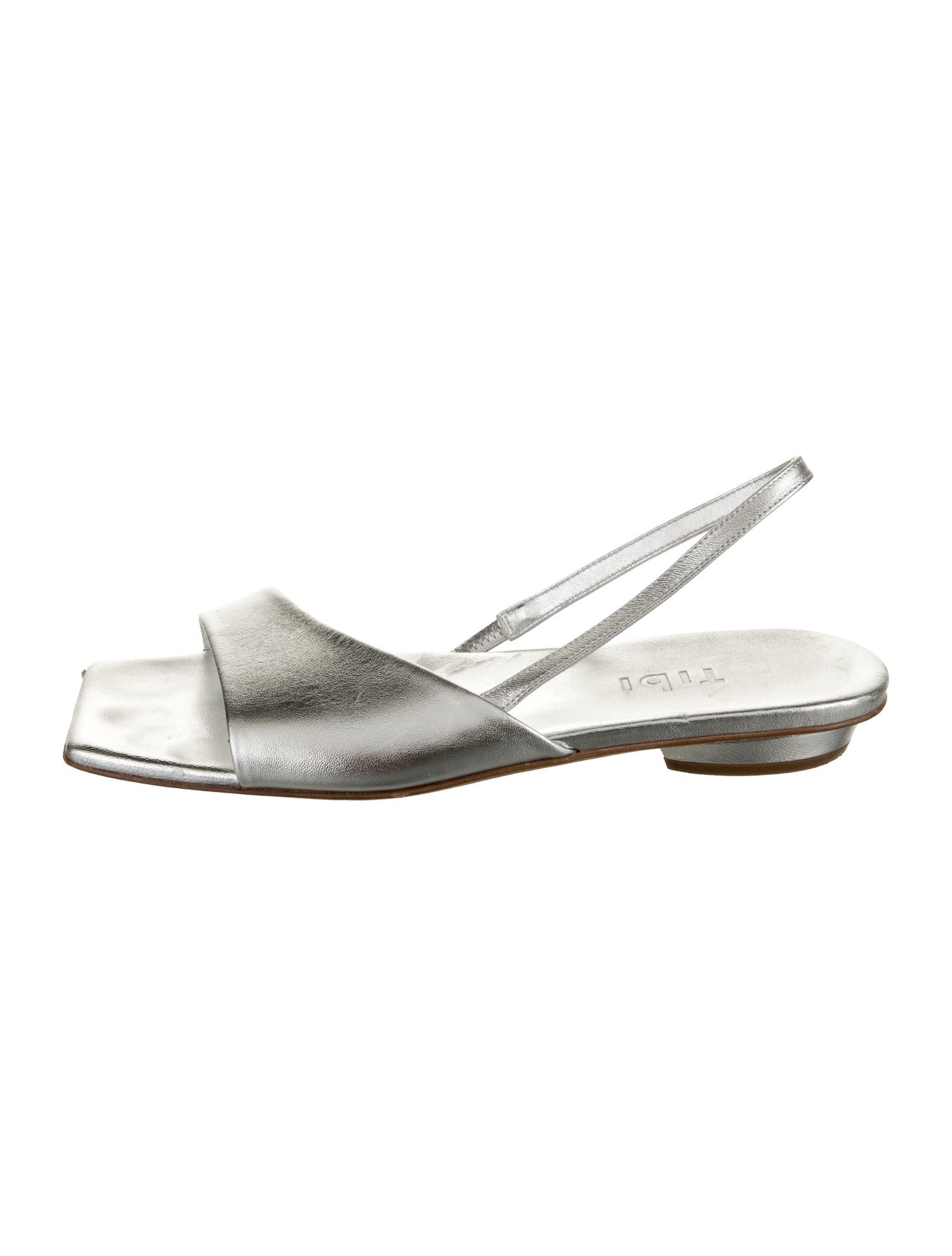 Tibi Leather Slingback Sandals