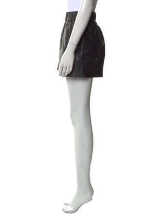 Tibi Lamb Leather Mini Shorts