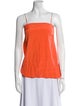 Tibi Silk Square Neckline Top